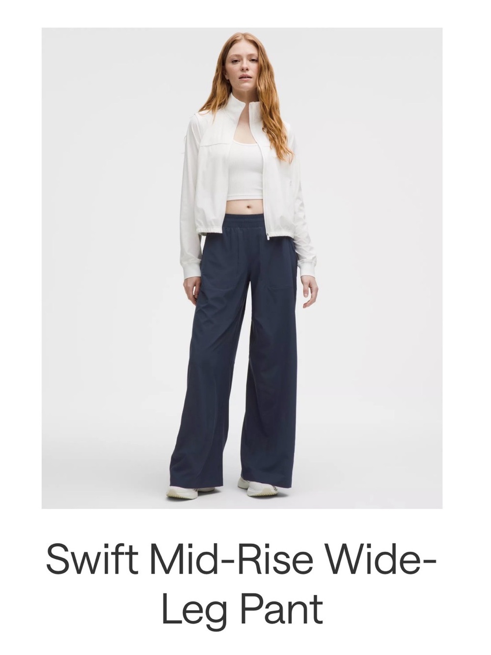 lululemon athletica Swift Mid-Rise Wide-Leg Pant — Navy